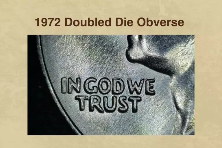 1972 quarter doubled die obverse close-up showing doubling on IN GOD WE TRUST motto and date
